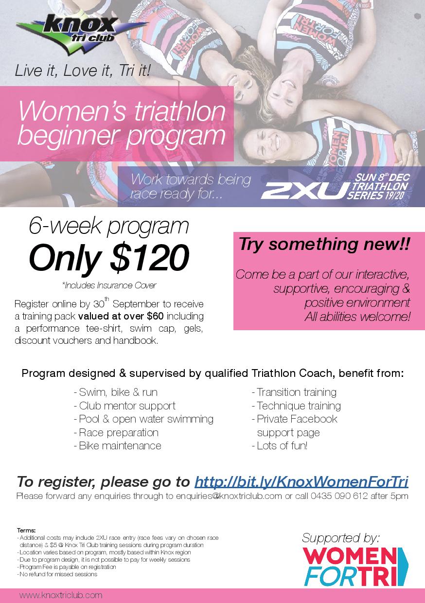 Knox Triathlon Club Women For Tri Beginner Program