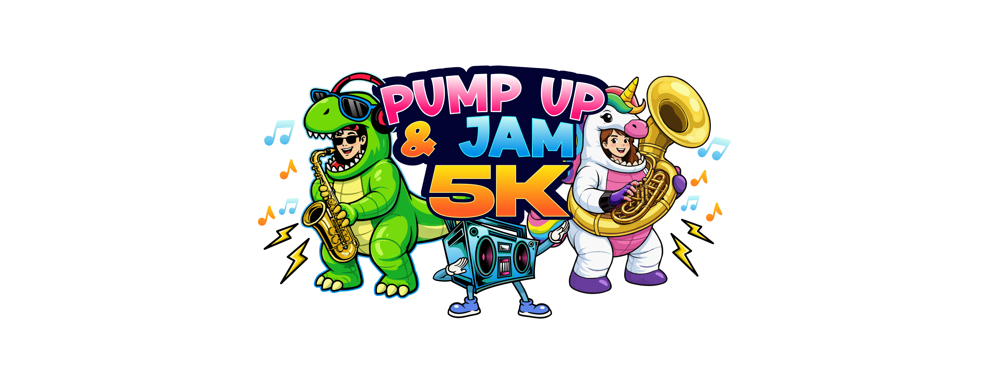 Pump Up & Jam 5K logo