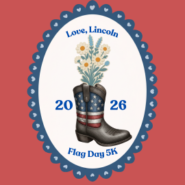 LOVE, LINCOLN FLAG DAY 5K logo