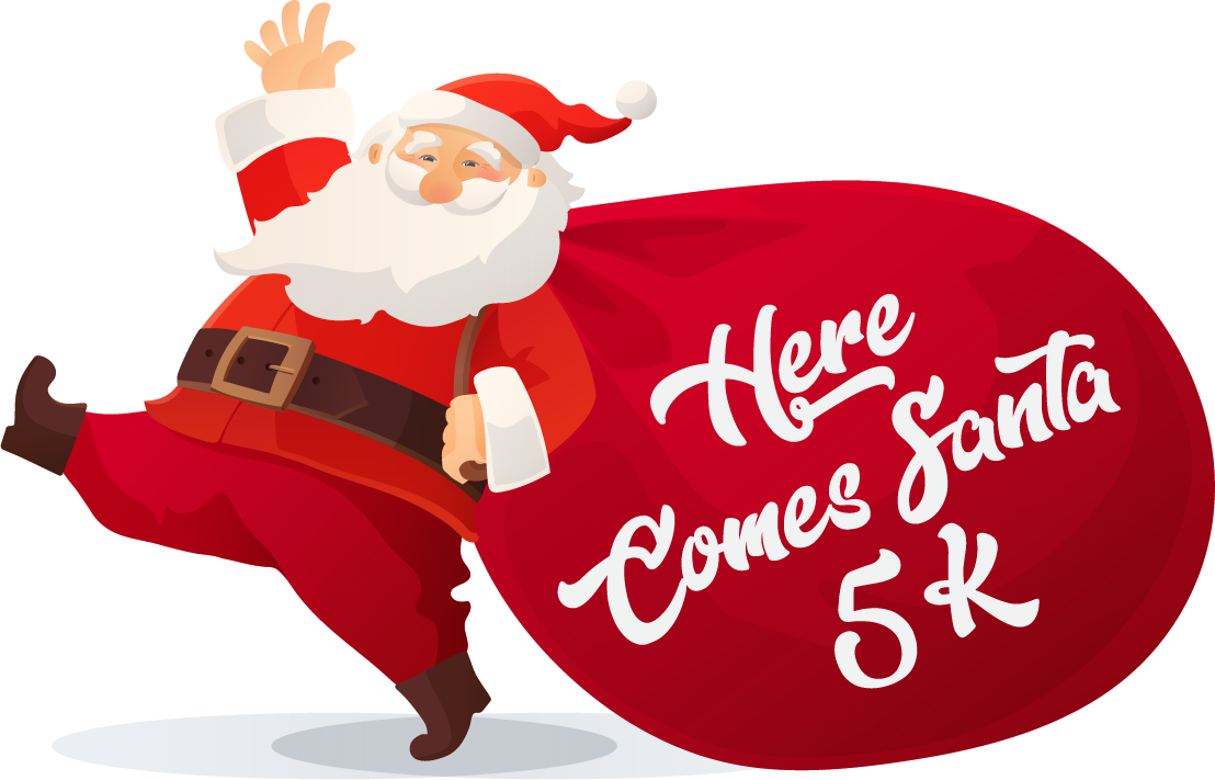 Here Comes Santa 5K and 1 Mile Fun Run logo