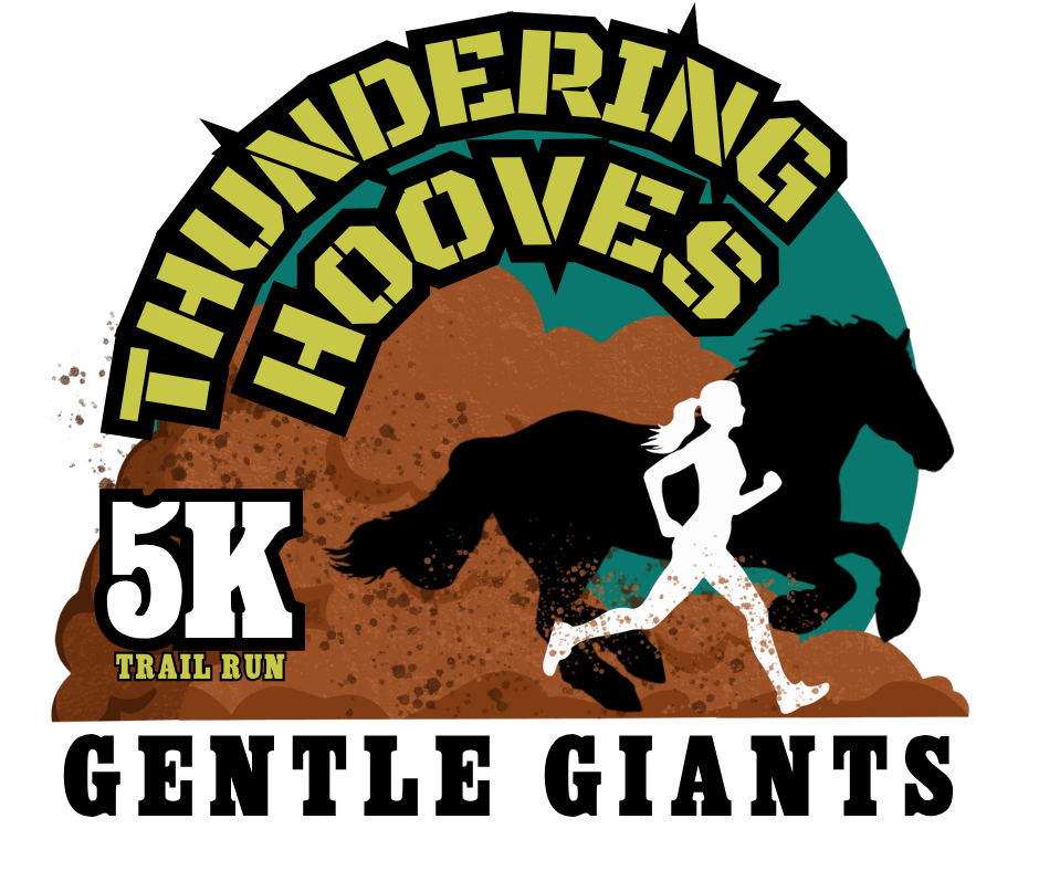 Thundering Hooves 5k/1mile Trail Run/Walk Hosted by Gentle Giants logo