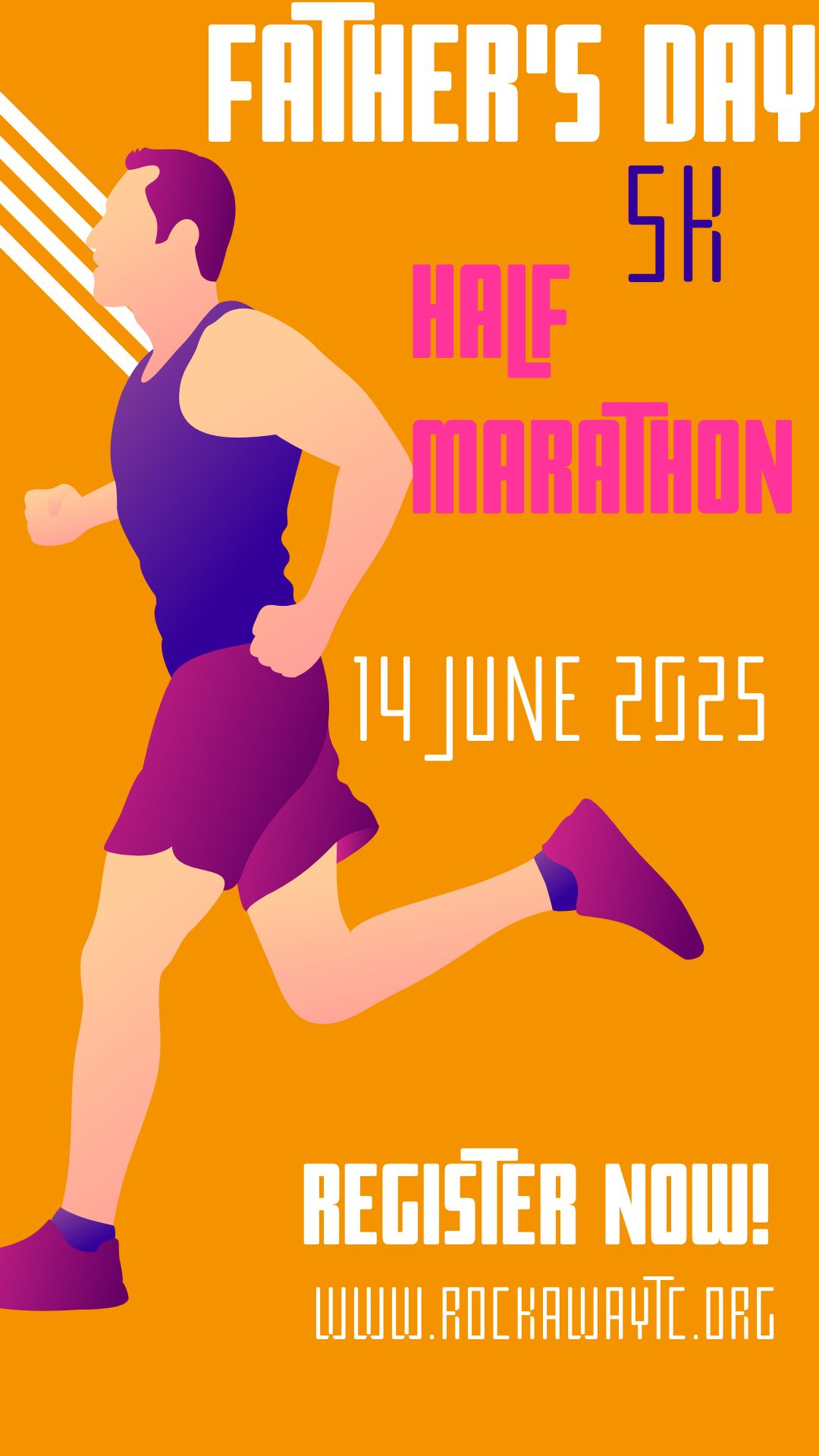 RUN ROCKAWAY BEACH FATHERS DAY 5K & HALF MARATHON Logo