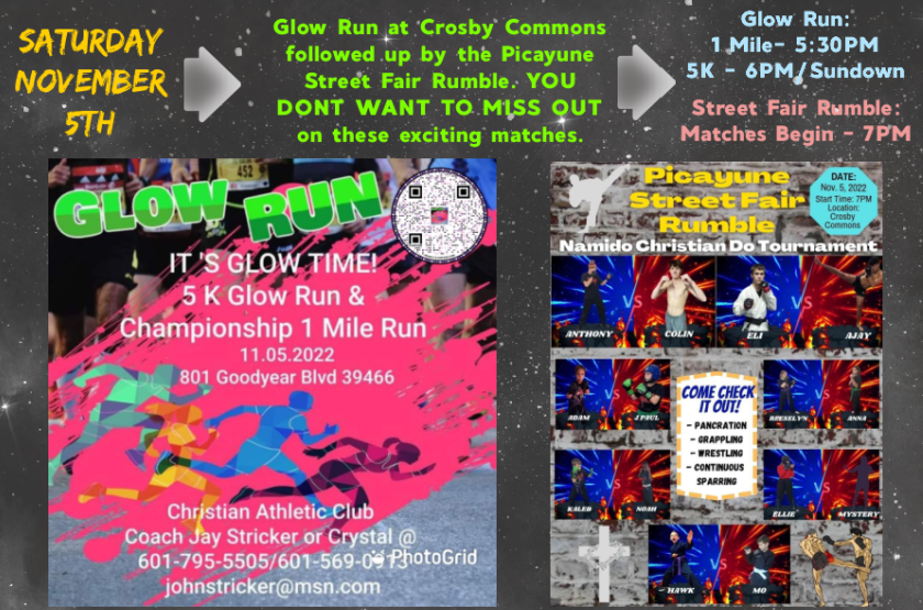 Annual Picayune Street Festival 5K Glow Run & Championship 1 Mile Run
