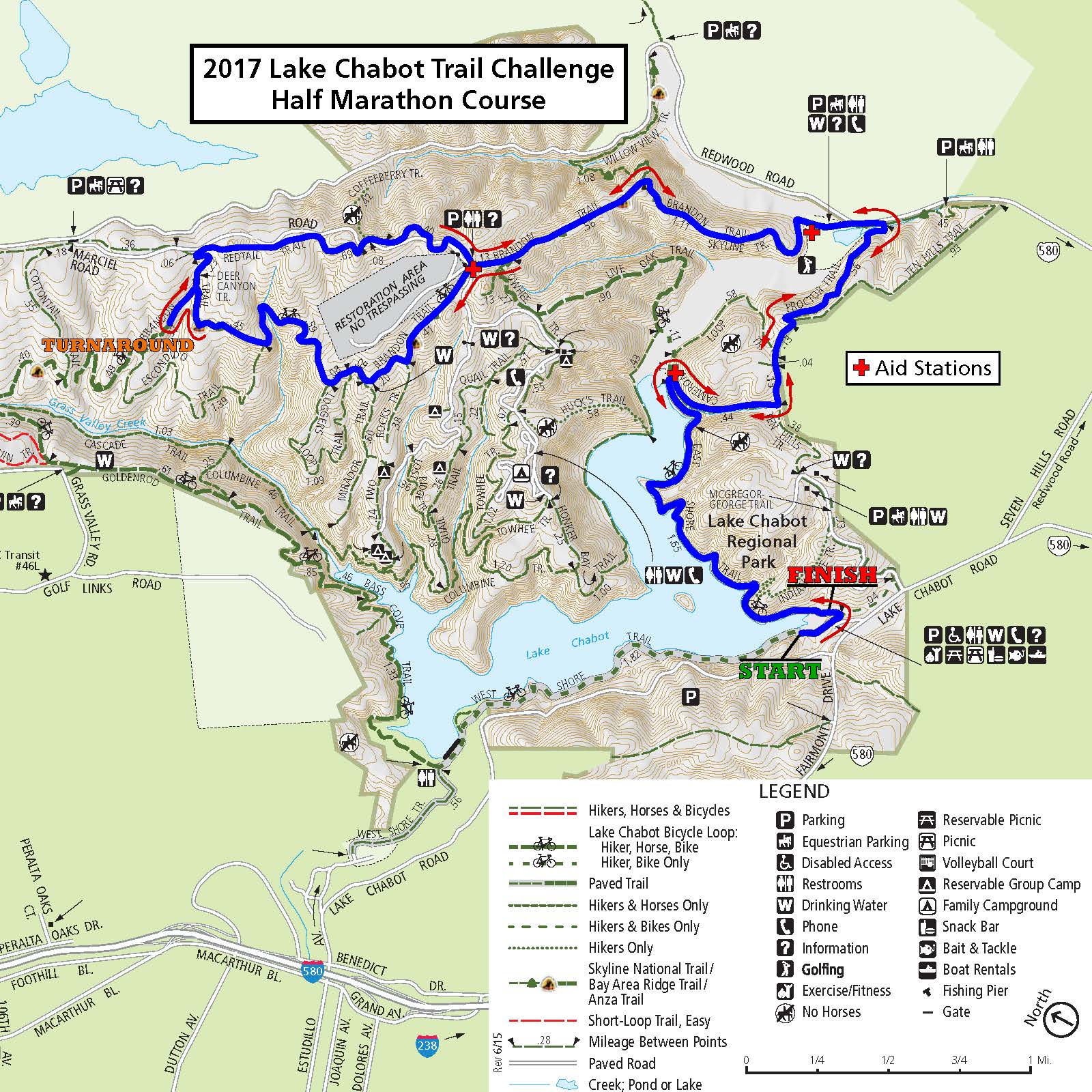 Lake Chabot Trail Map