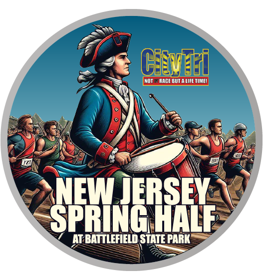 THE NEW JERSEY SPRING HALF, 10K, 5K AT logo