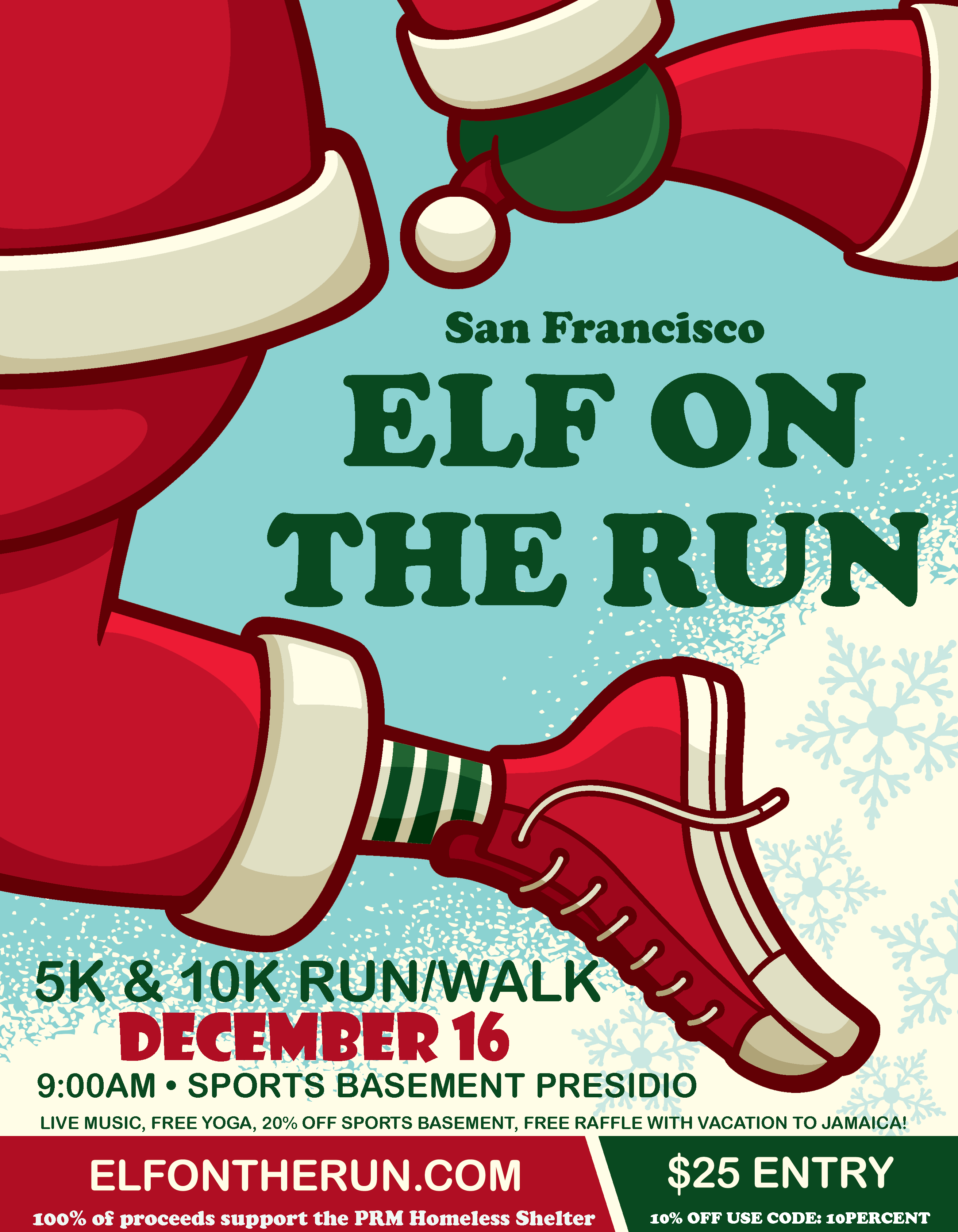 Elf On The Run 5k 10k SAN FRANCISCO CA 2017 ACTIVE