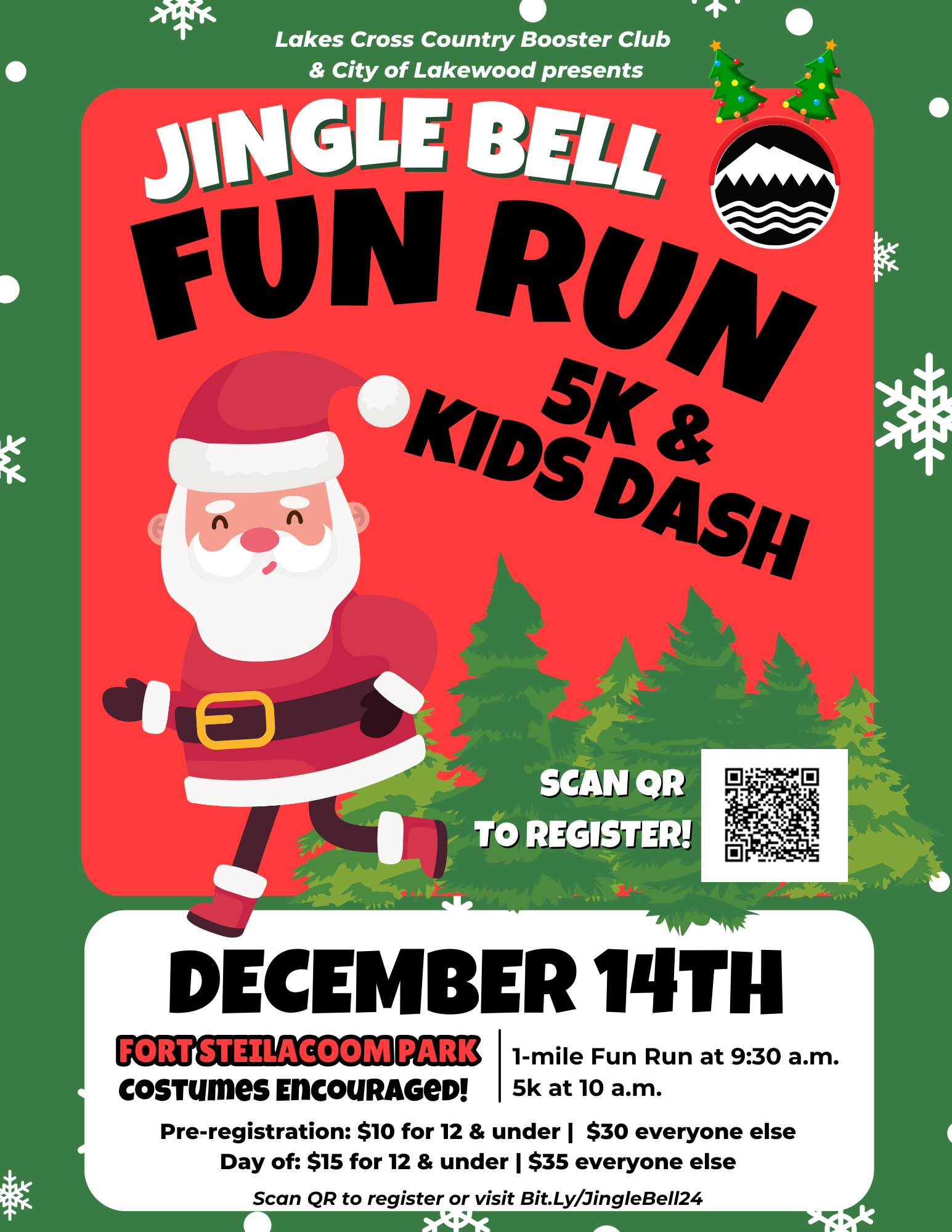 Fort Steilacoom Jingle Bell Run logo