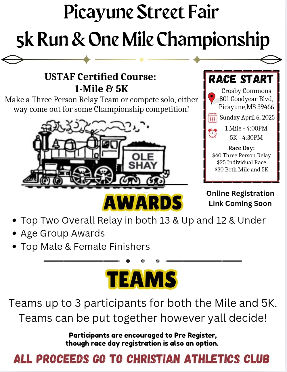 Picayune Street Fair 5K Run & 1 Mile Championship logo