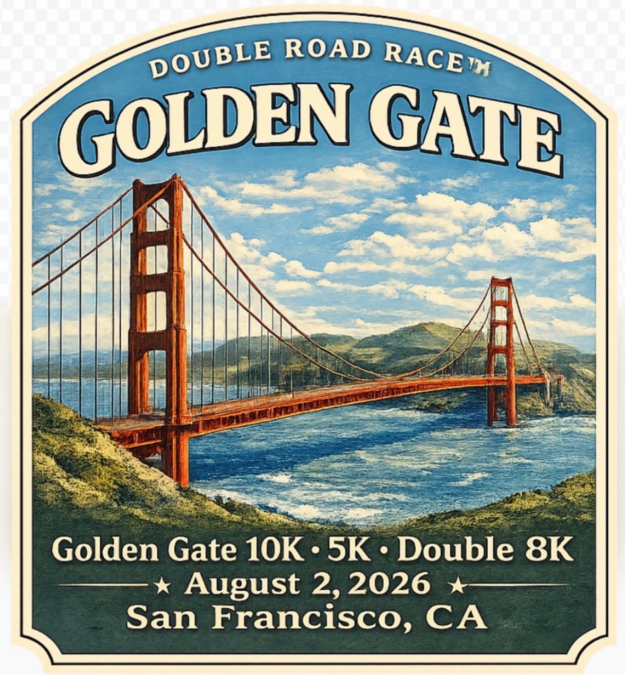 Golden Gate Double 8K, Golden Gate 10K, Golden Gate 5K logo