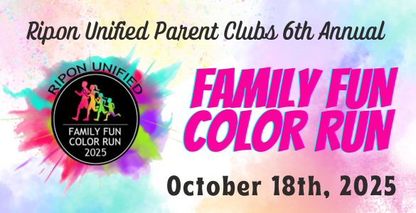 RUSD Family Fun Color Run 2025 logo