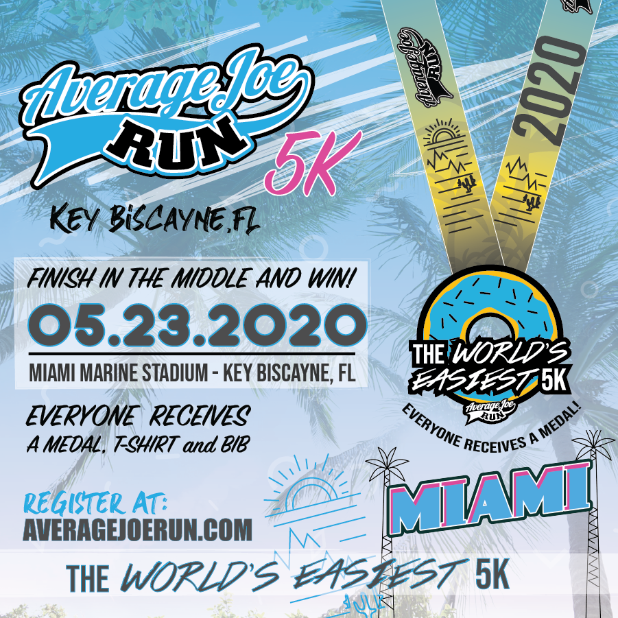 Average Joe Run 5k Miami The World's Easiest 5k Key Biscayne, FL