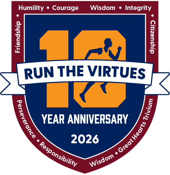 Run the Virtues 5K and 1 Mile Run/Walk logo