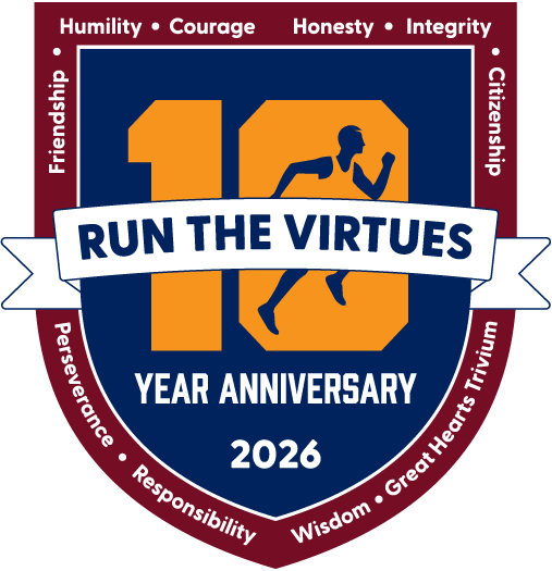 Run the Virtues 5K and 1 Mile Run/Walk logo