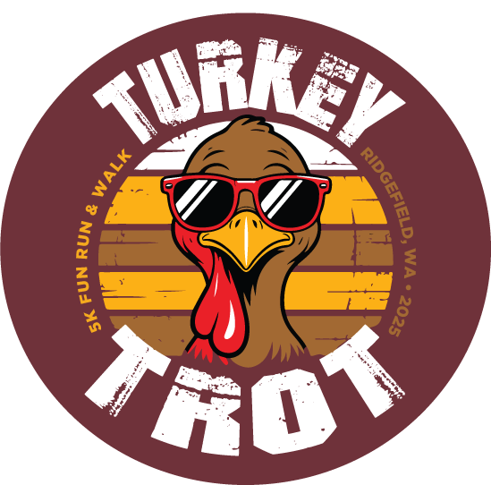 Ridgefield Public School Foundation's 9th Annual Turkey Trot, presented by the Cowlitz Indian Tribe & Columbia Credit Union logo