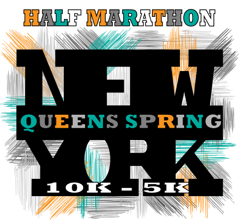 The Queens Spring Half, 10K, 5K, 2025 logo