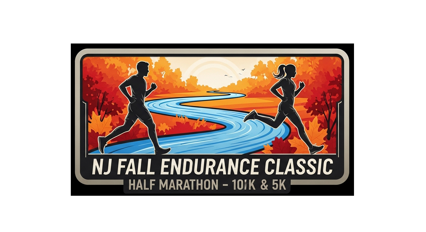 The NJ Fall Endurance Classic Half Marathon, 10k, 5k logo