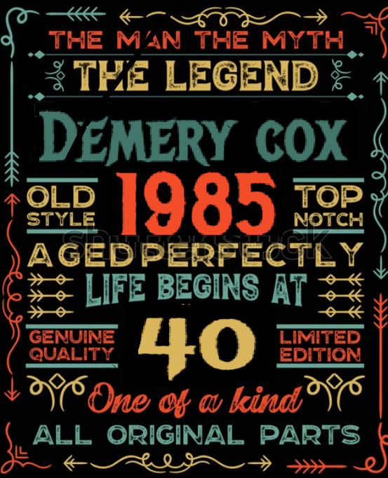 Demery Cox's 40th Birthday Run logo