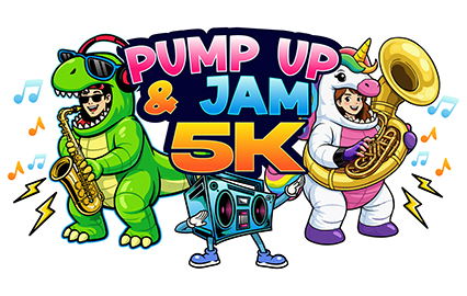 Pump Up & Jam 5K logo