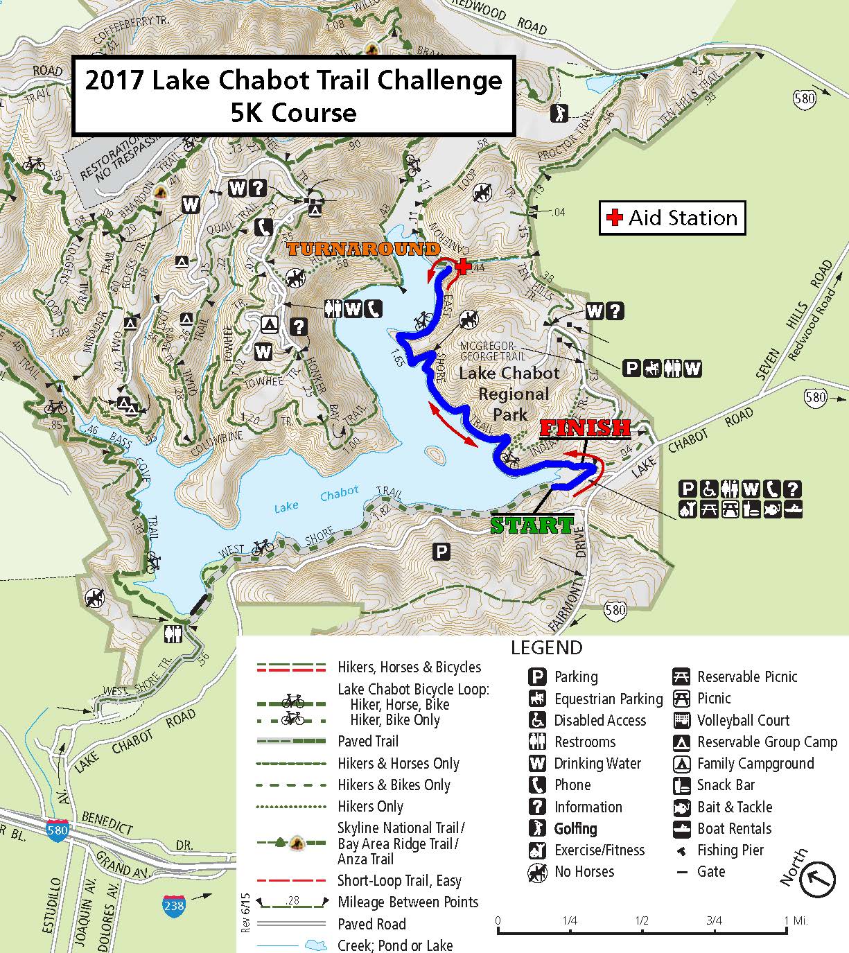 Lake Chabot Trail Map