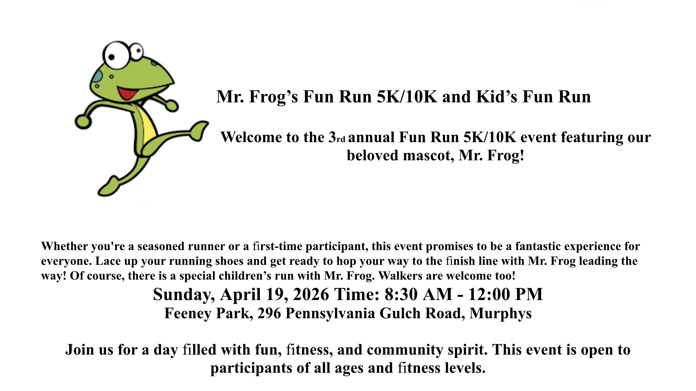 Mr Frogs Wild Run 26 logo