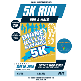 Diane Keller Kiwanis 5k Event logo