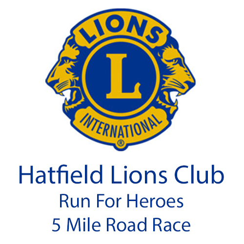 2025 Hatfield Lions Club Run for Heroes 5 Mile Road Race logo