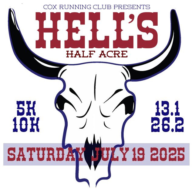 2025 Hell's Half Acre Marathon, Half Marthon, 10K, & 5K logo