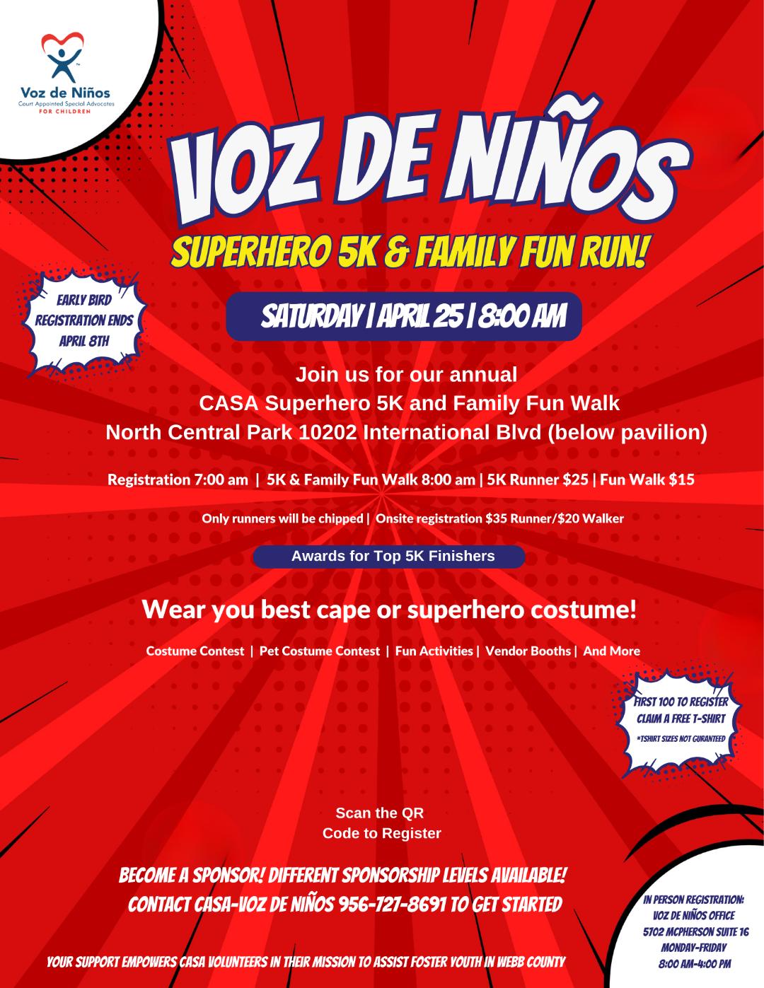 2026 CASA Superhero's 5k Run & Walk logo